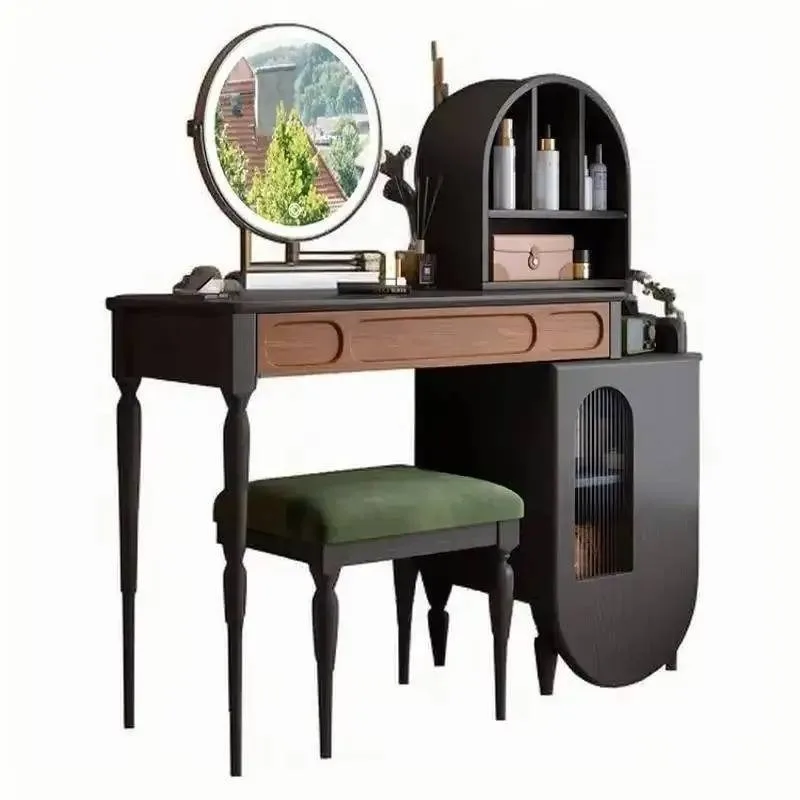 Meja Rias Organizer Hitam deng - Beauty Makeup Vanity Set ulasan dan harga